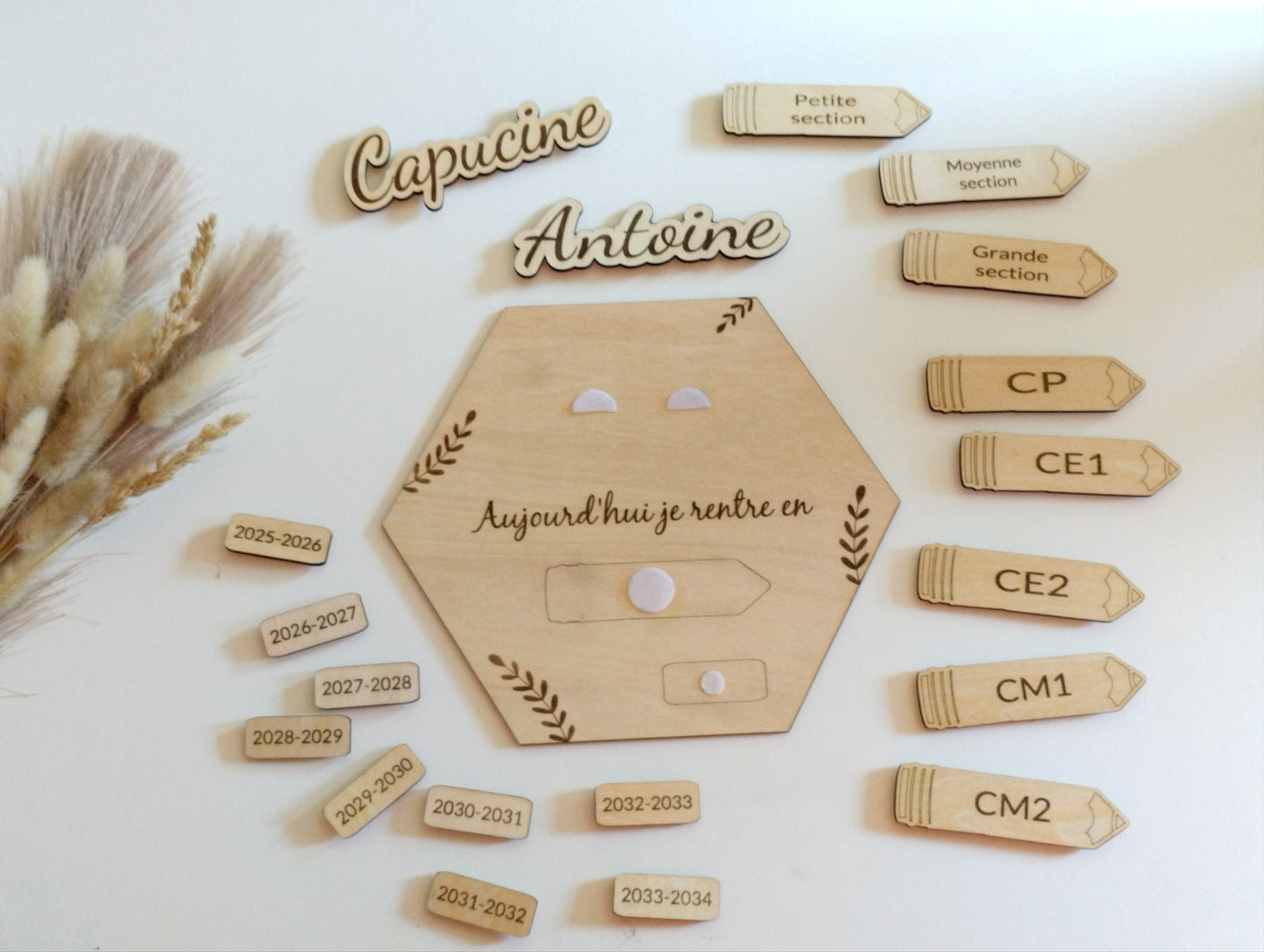 Pancarte rentrée scolaire hexagonale